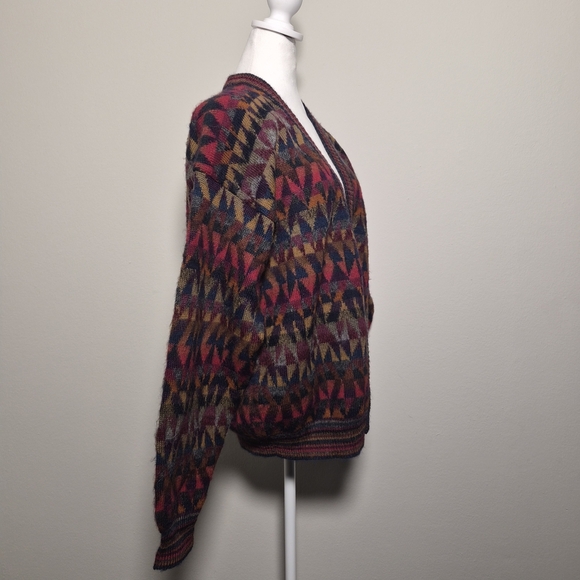 Peruvian Connection Abstract 100% Alpaca Geometric Sweater M - Picture 3 of 5